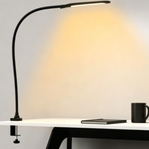 Desk Lamp with Clamp, Swing Arm Lamp, Flexible Gooseneck Architect Table Lamp - Stepless Dimming, 3 Color Modes, Touch Control, 9W, 1050LUX Eye-Care for Study/Reading/Office/Work (Black)